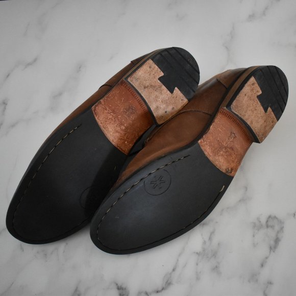 Clarks Plus brown leather dress shoe derby shoes size 9 main image 5